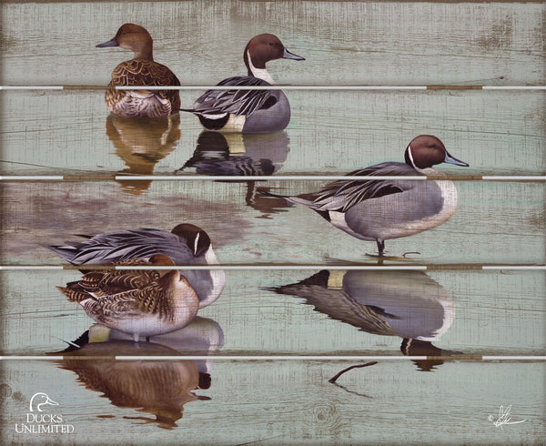 Overcast  18" x 22" Pallet Wall Art - Official Ducks Unlimited Art