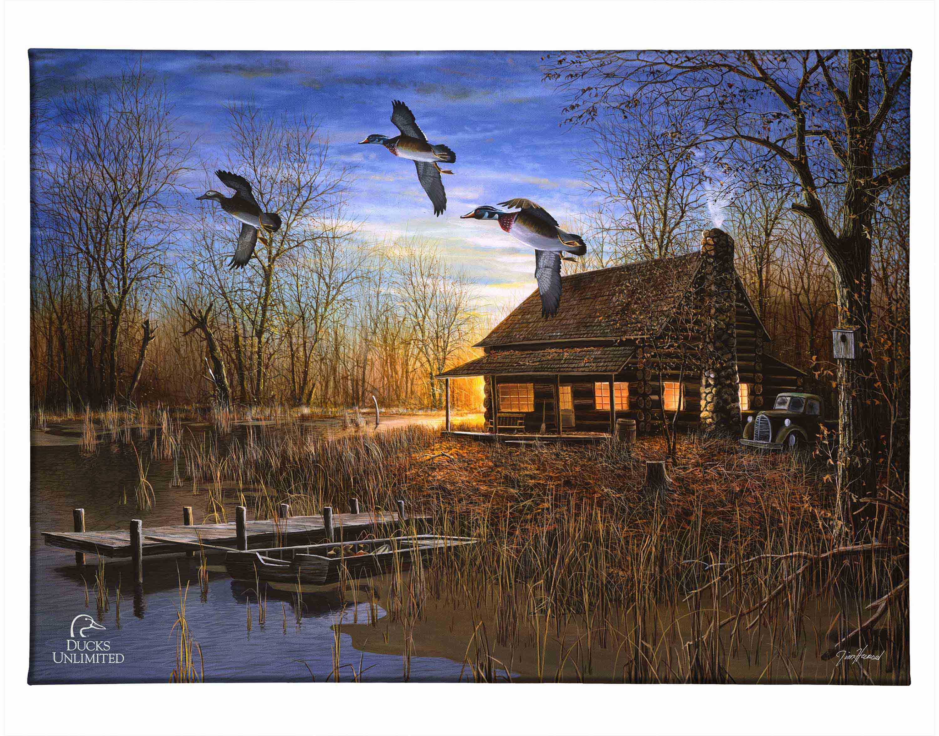 kaz様☆#5156 JUDITH HENDLER ヴィンテージ　バングル Passing Through Gallery Wrapped Canvas - Official Ducks Unlimited