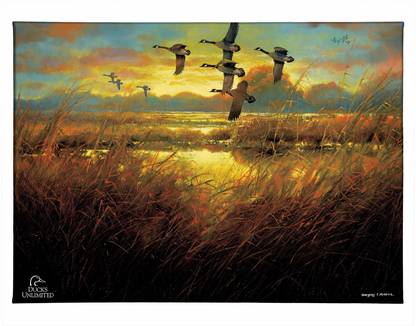 Perfect Ending Canada Geese Gallery Wrapped Canvas - Official Ducks Unlimited Art