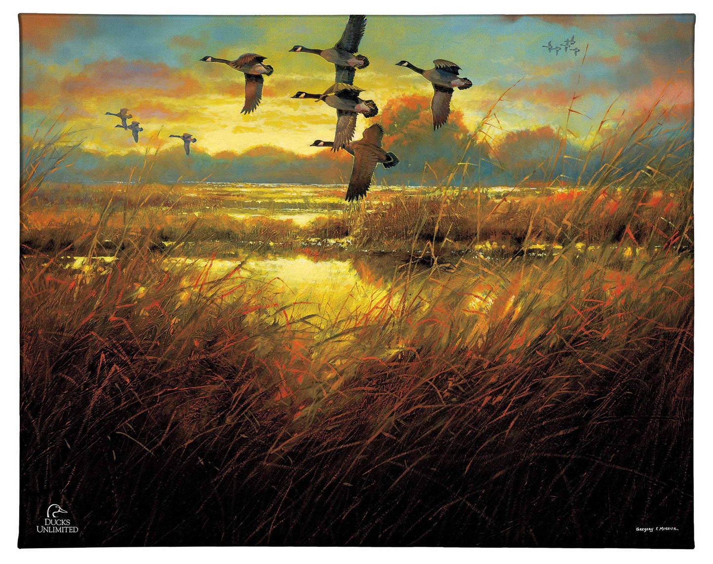 Perfect Ending Canada Geese Gallery Wrapped Canvas - Official Ducks Unlimited Art