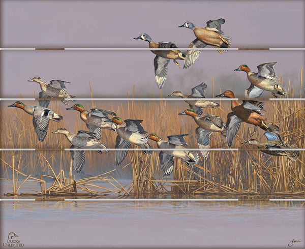 Teal Time  18" x 22" Pallet Wall Art - Official Ducks Unlimited Art