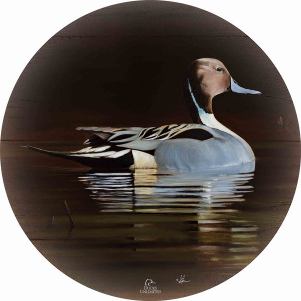 Thankful End to a Great Day 21" Round Wood Sign - Official Ducks Unlimited Art