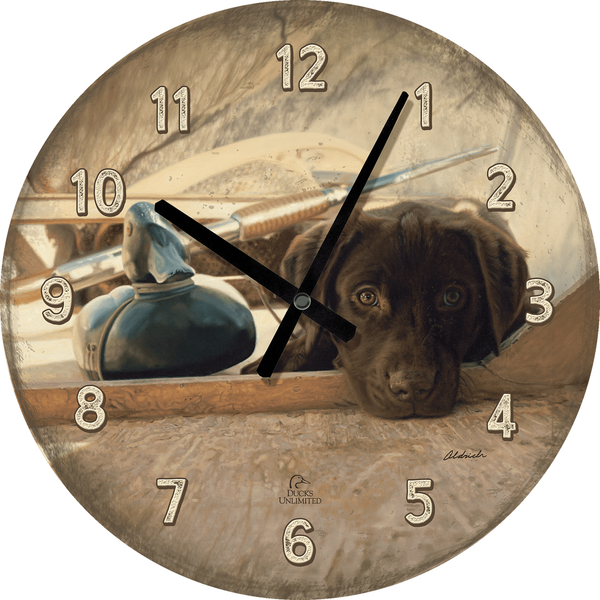 Three Hour Cruise - 21" Round Clock - Official Ducks Unlimited Art