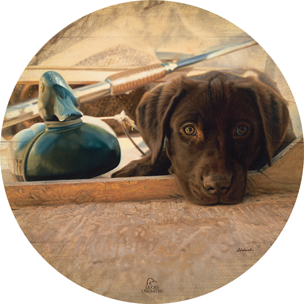 Three Hour Cruise - 21" Round Wood Sign - Official Ducks Unlimited Art
