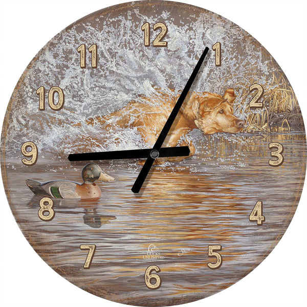 Time to Shine 21" Round Clock - Official Ducks Unlimited