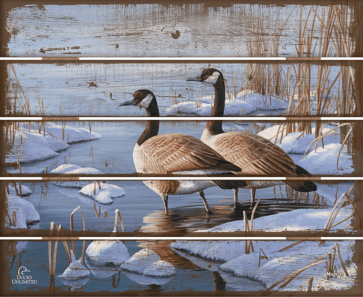 Winter Dawn - 21" x 22" Pallet Wall Art - Official Ducks Unlimited Art