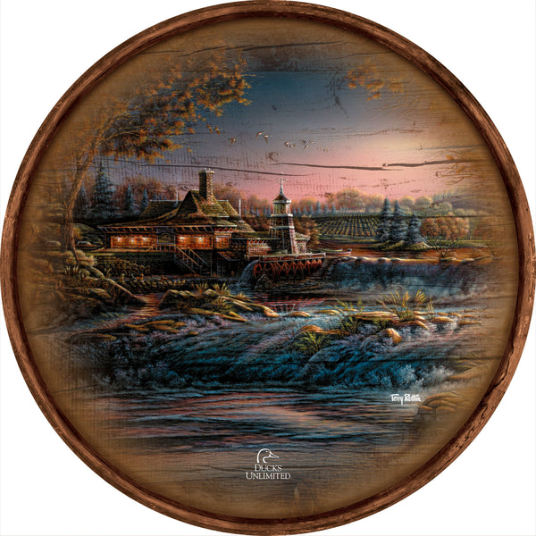 Guardian of Conservation  21" Round Wood Sign - Official Ducks Unlimited Art