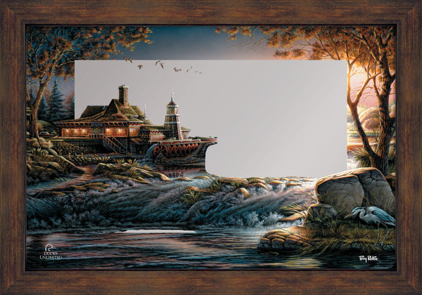 Guardian of Conservation  16" x 24" Mirror Framed Barnwood - Official Ducks Unlimited Art