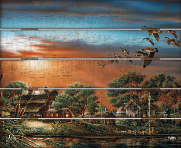 Lazy Afternoon  18" x 22" Pallet Wall Art - Official Ducks Unlimited Art