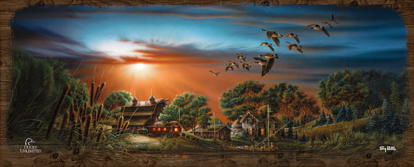 Lazy Afternoon  12" x 30" Wood Sign - Official Ducks Unlimited Art