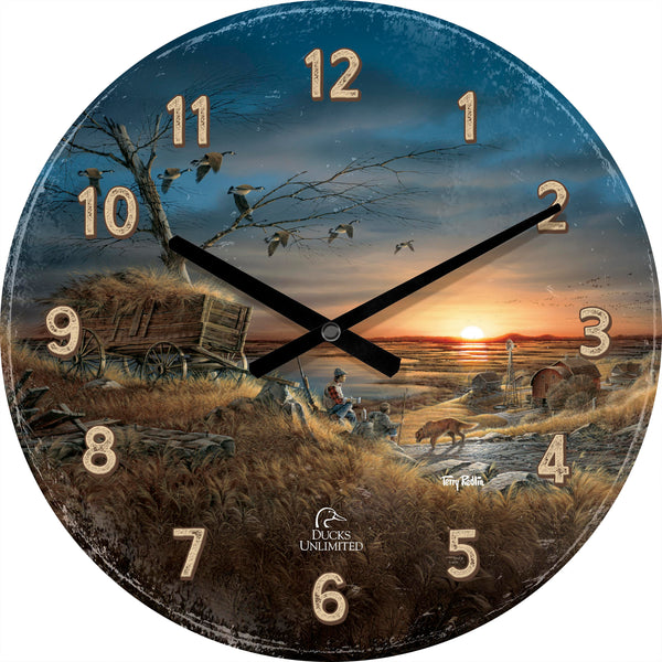 Lifetime Companions 21" Round Clock - Official Ducks Unlimited Art