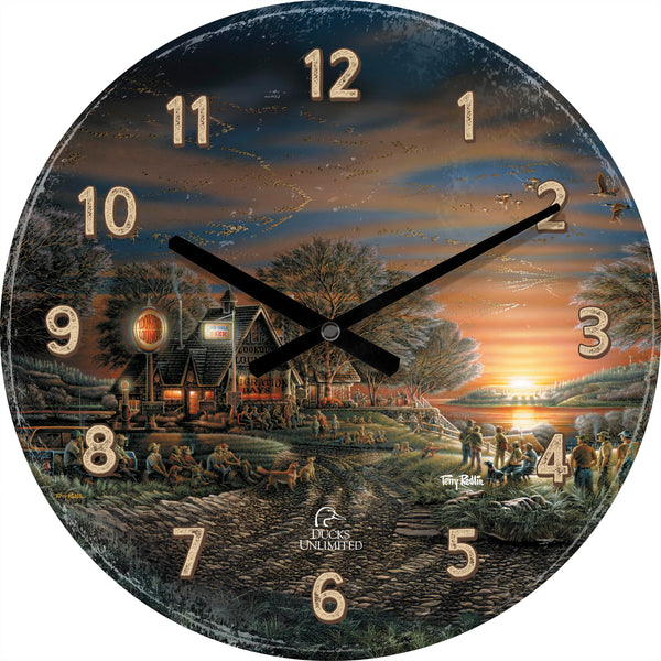 Migration Days 21" Round Clock - Official Ducks Unlimited Art