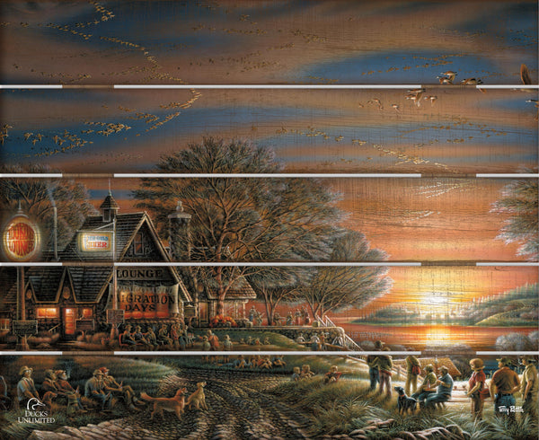 Migration Days 18" x 22" Pallet Wall Art - Official Ducks Unlimited Art