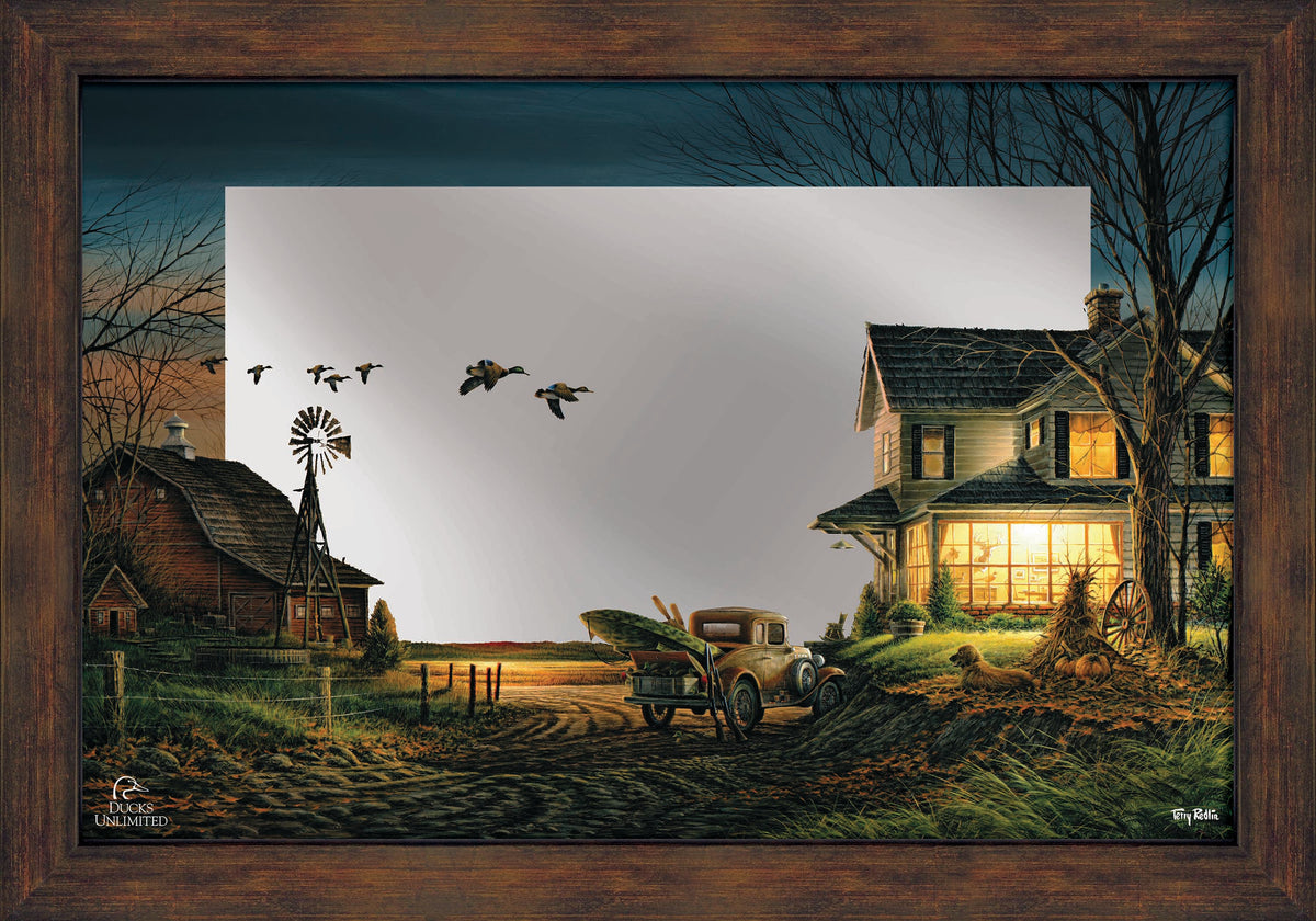 Special Memories 16" x 24" Mirror Framed Barnwood - Official Ducks Unlimited Art