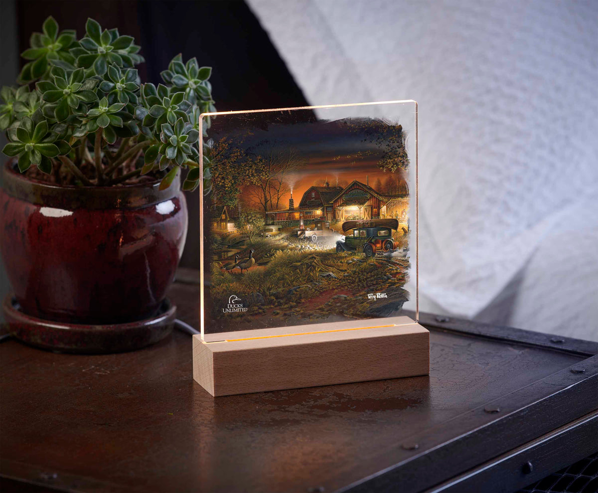 Morning Warm Up 6.37" x 6" Acrylic Night Light - Official Ducks Unlimited Art