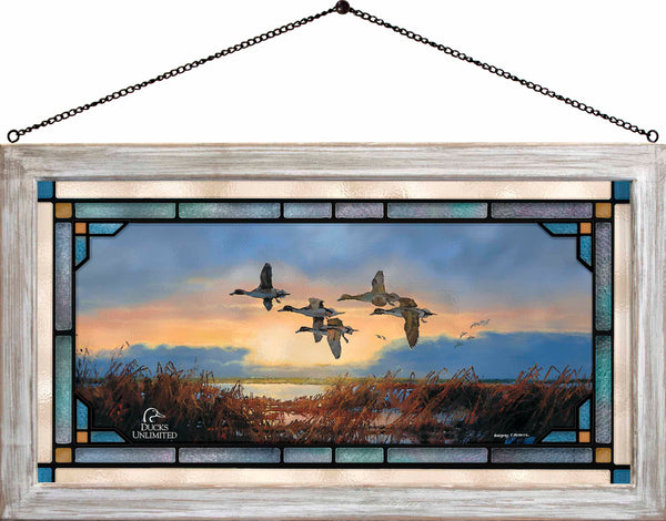 Dawn Patrol  Pintails  Stained Glass Art - Official Ducks Unlimited Art