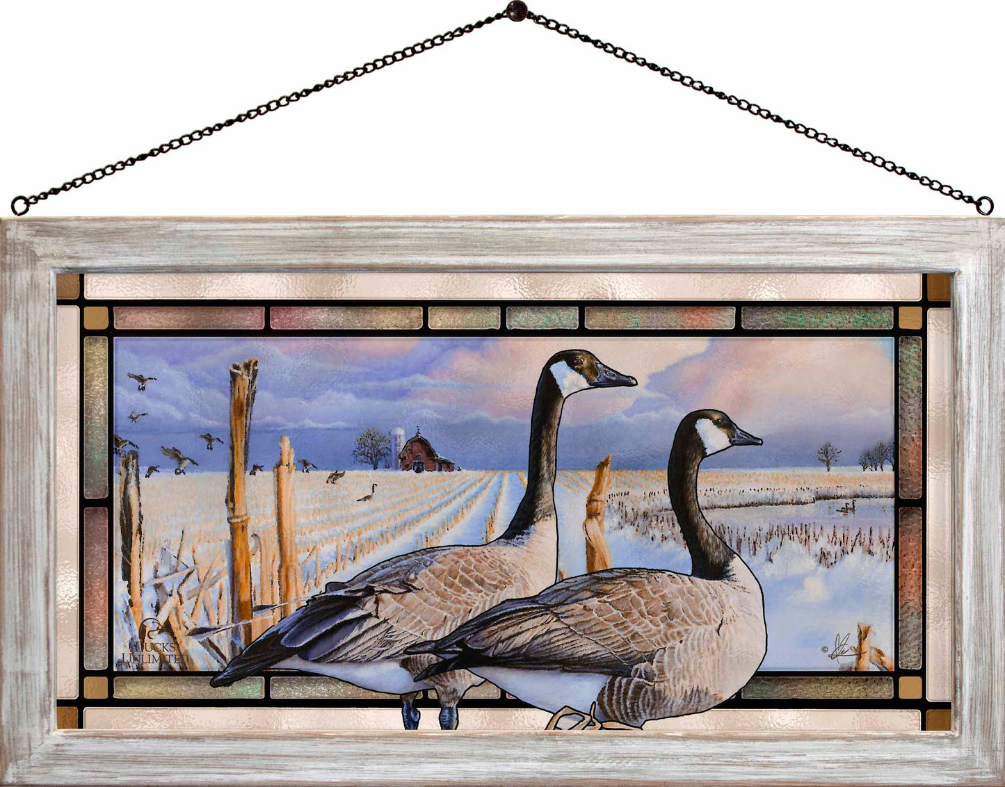 Canada Geese Stained Glass Art - Official Ducks Unlimited Art