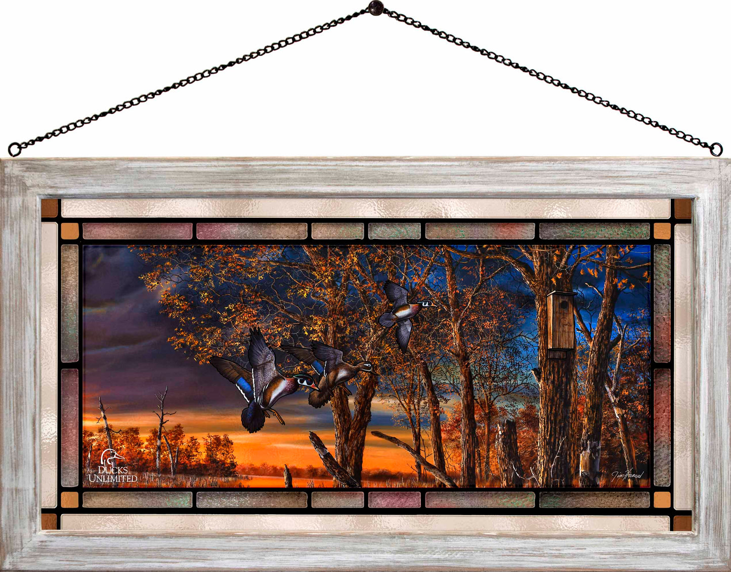 Return to the Refuge Stained Glass Art - Official Ducks Unlimited Art