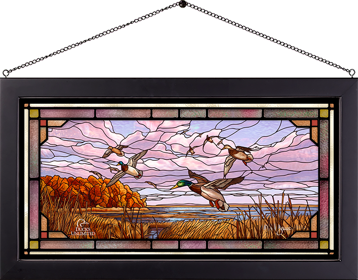 Autumn Rendezvous Stained Glass Art - Official Ducks Unlimited Art