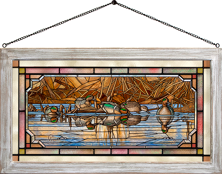 Emerald Waters Stained Glass Art - Official Ducks Unlimited Art