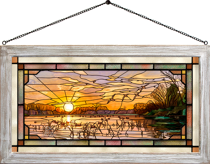 End of a Great Day Stained Glass Art - Official Ducks Unlimited Art