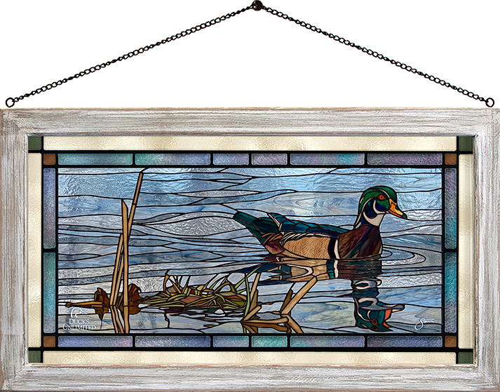 Morning Stroll Stained Glass Art - Official Ducks Unlimited Art