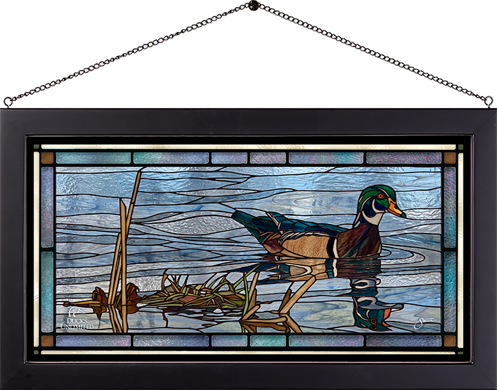 Morning Stroll Stained Glass Art - Official Ducks Unlimited Art