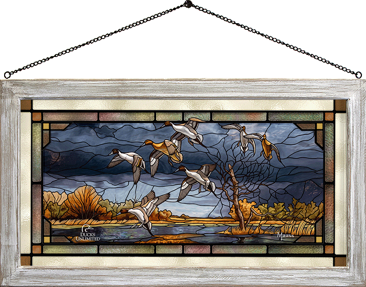 Autumn's Bounty Stained Glass Art - Official Ducks Unlimited Art