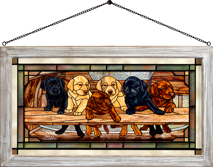 More Hands on Deck Stained Glass Art - Official Ducks Unlimited Art