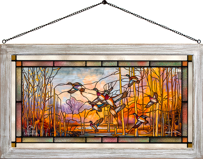 Wood Ducks - Stained Glass Art - Official Ducks Unlimited Art