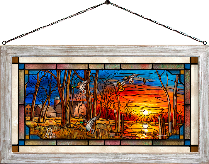 Autumn Visitors Stained Glass Art - Official Ducks Unlimited Art