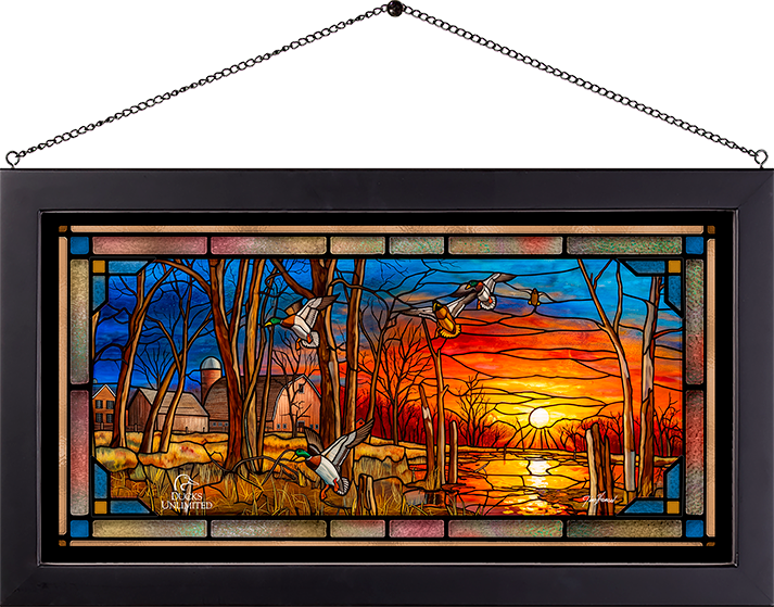 Autumn Visitors Stained Glass Art - Official Ducks Unlimited Art