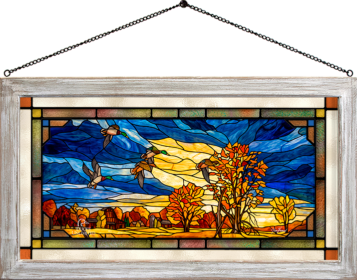 Morning Mallards Stained Glass Art - Official Ducks Unlimited Art