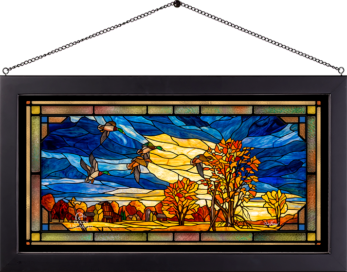 Morning Mallards Stained Glass Art - Official Ducks Unlimited Art