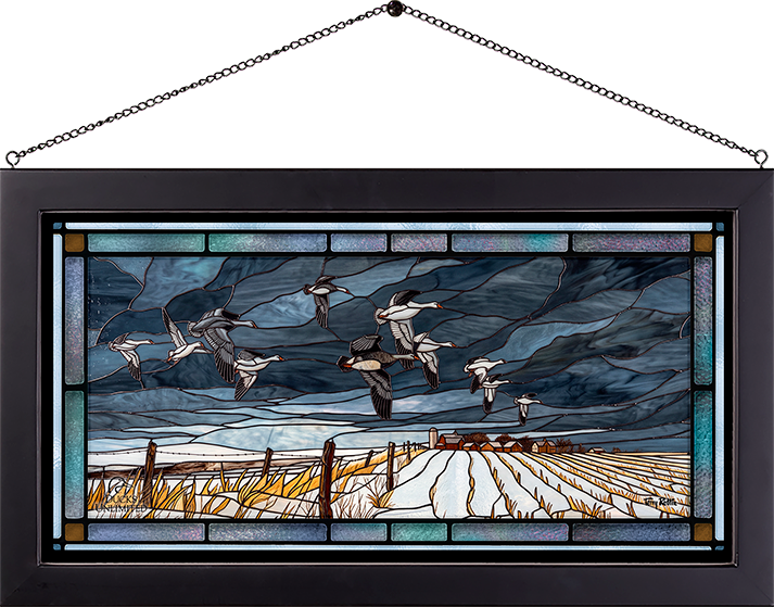 Winter Snows - Stained Glass Art - Official Ducks Unlimited Art
