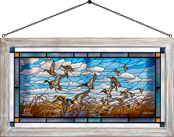 Vic's Pond - Stained Glass Art - Official Ducks Unlimited Art
