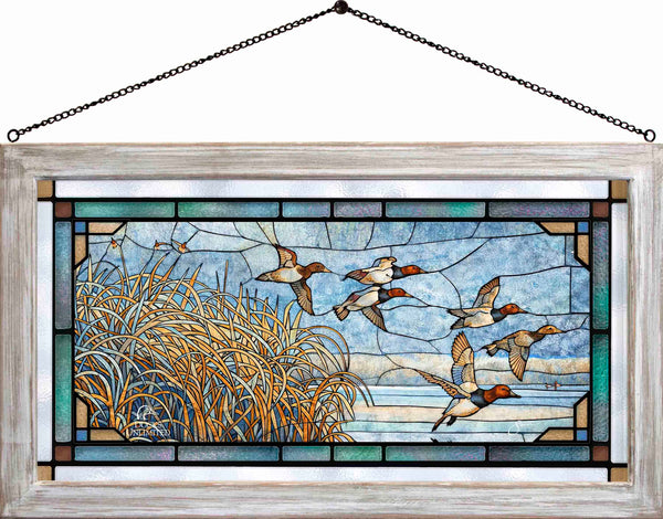 A Hint of Yesteryear Stained Glass Art - Official Ducks Unlimited Art