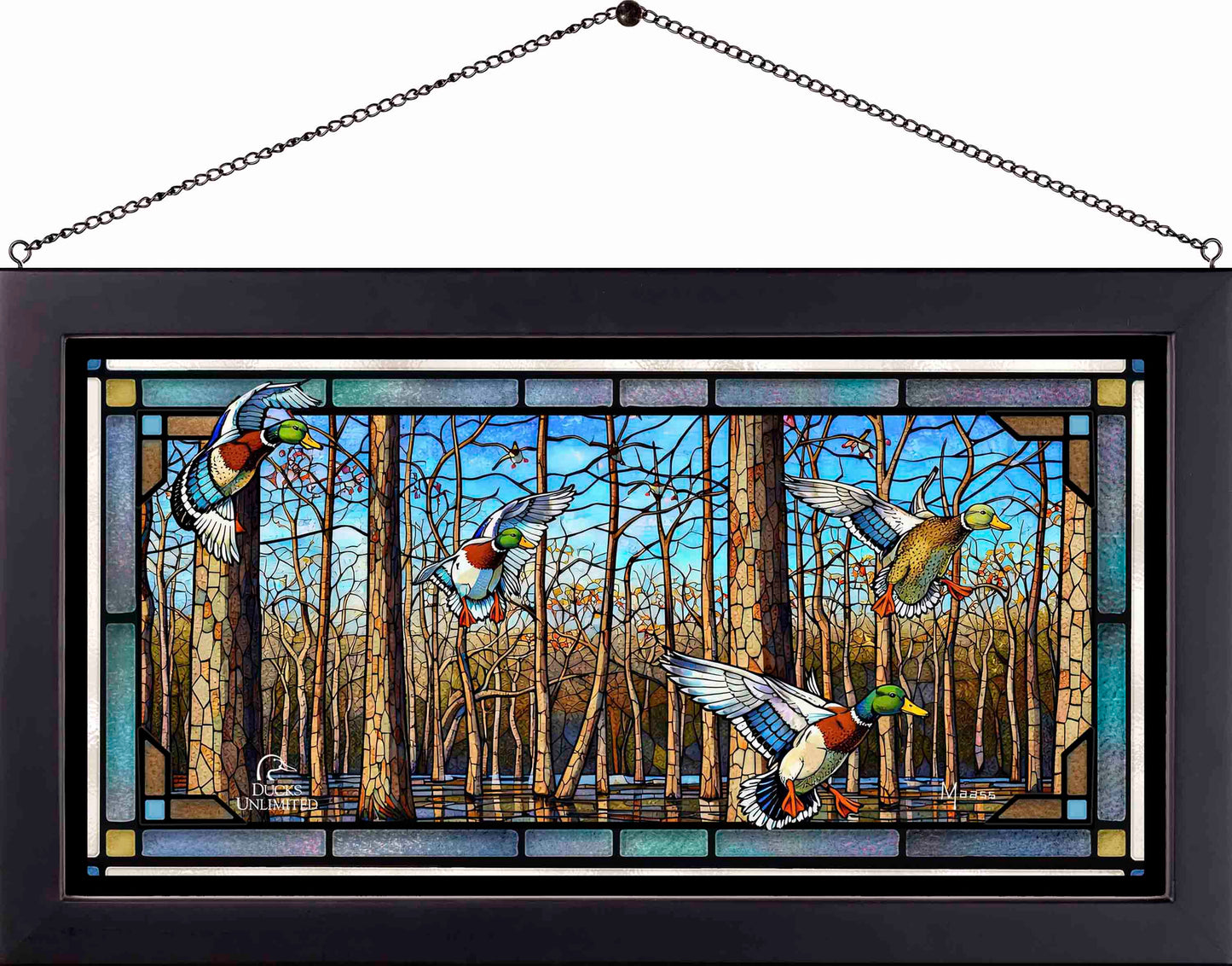 Down from the North Stained Glass Art - Official Ducks Unlimited Art