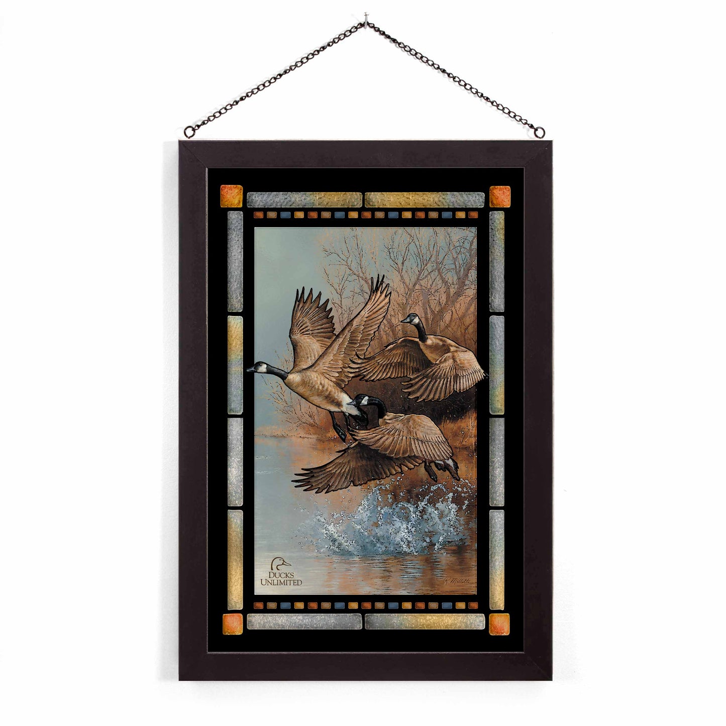 Taking Flight  Canada Geese  Stained Glass Art - Official Ducks Unlimited Art