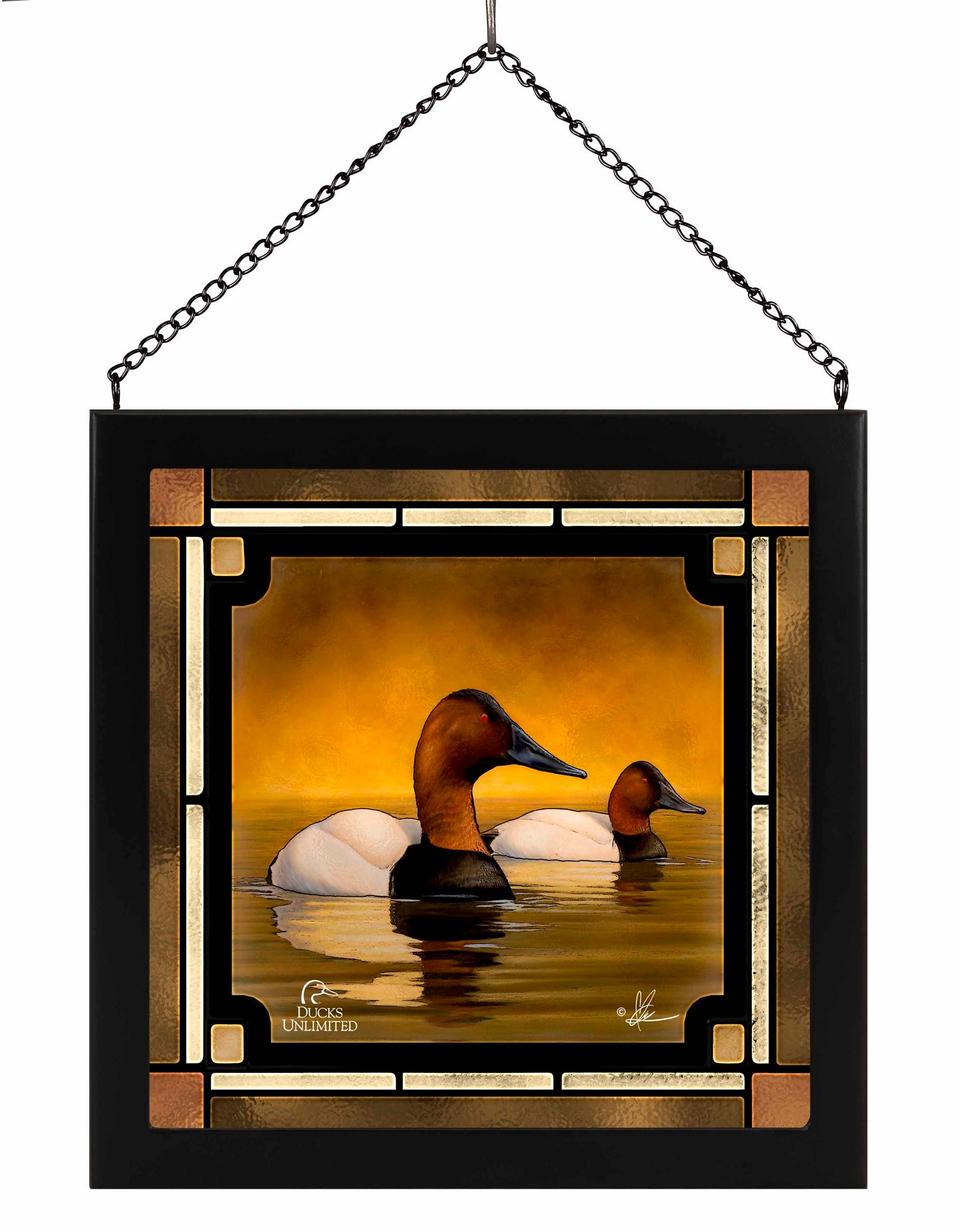 Canvas Back Stained Glass Art - Official Ducks Unlimited Art