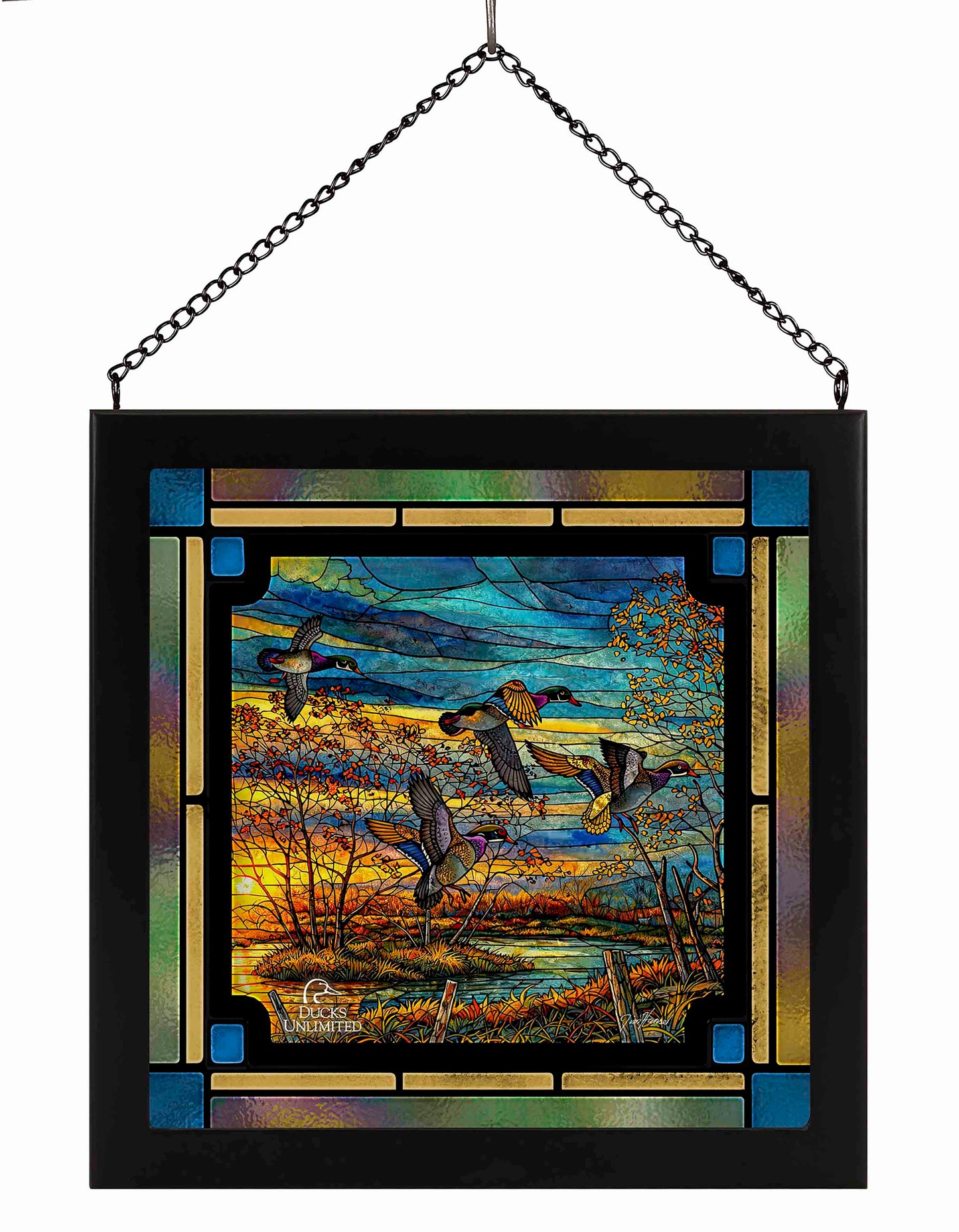 Autumn Splendor Stained Glass Art - Official Ducks Unlimited Art