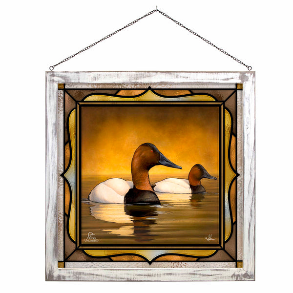 Canvas Back Stained Glass Art - Official Ducks Unlimited Art