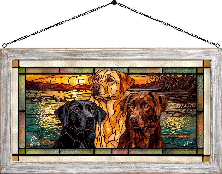 Labrador Retriever Element - Stained Glass Art - Official Ducks Unlimited Art