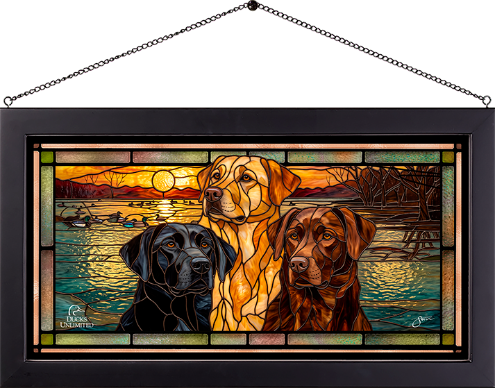 Labrador Retriever Element - Stained Glass Art - Official Ducks Unlimited Art