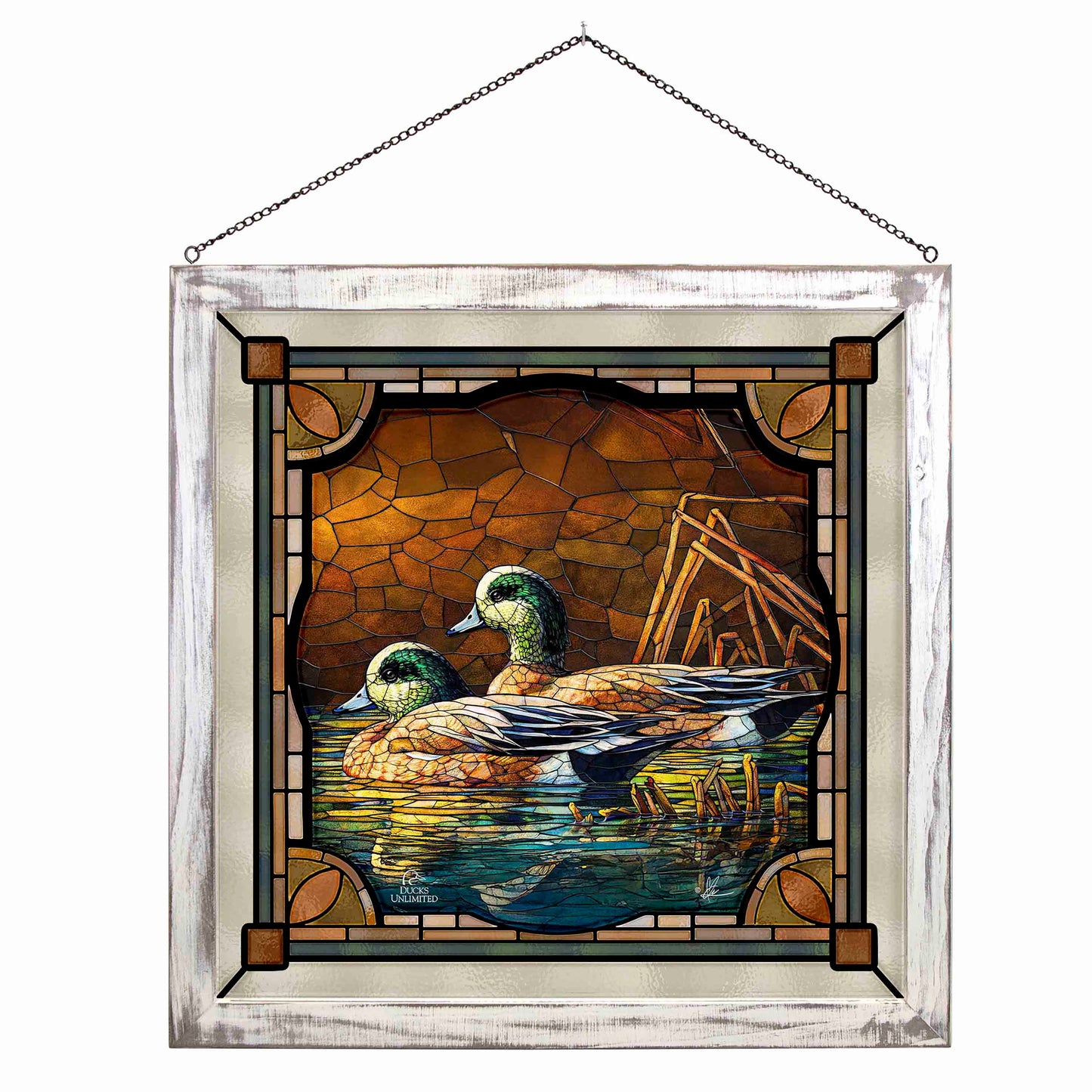 American Widgeon Stained Glass Art - Official Ducks Unlimited Art
