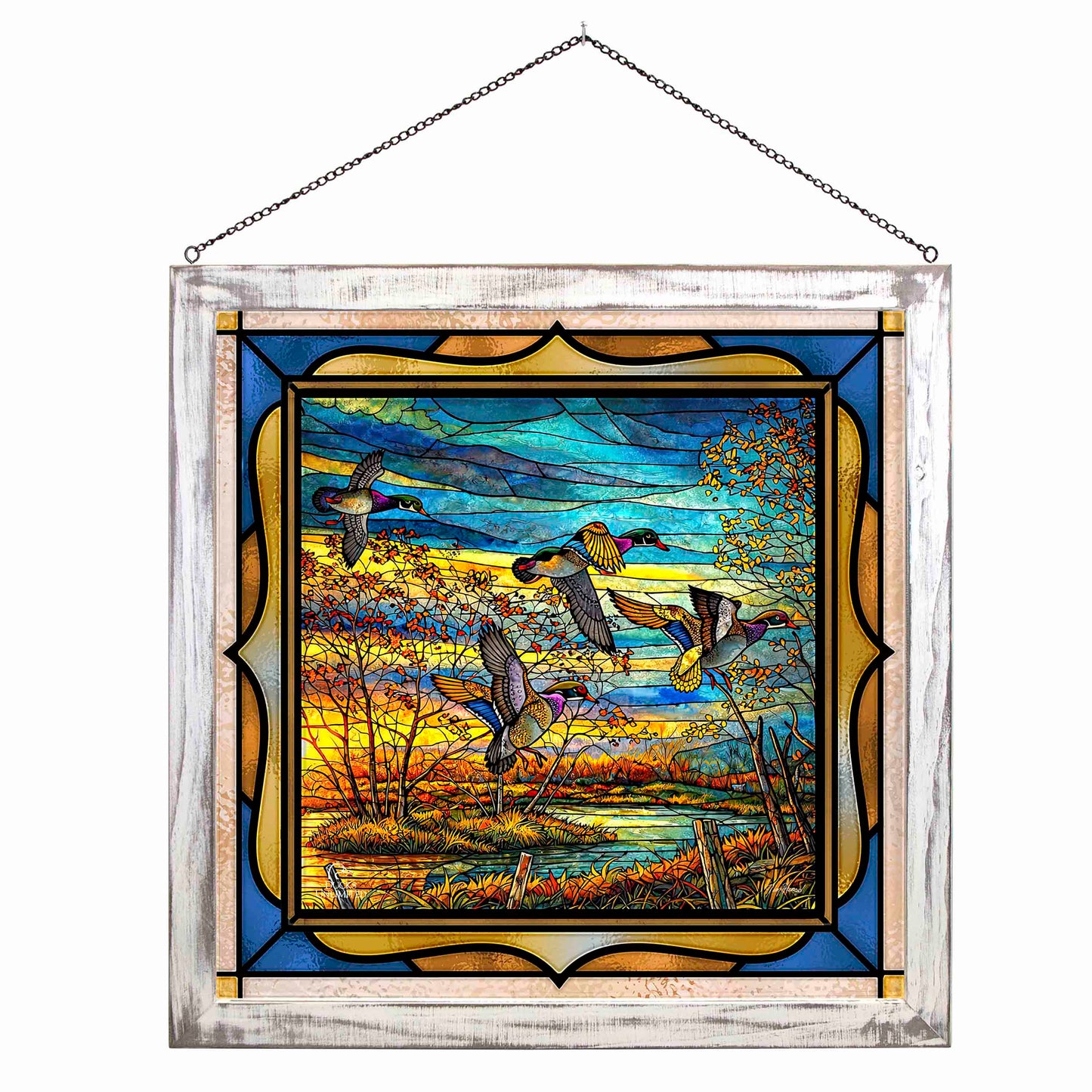 Autumn Splendor Stained Glass Art - Official Ducks Unlimited Art