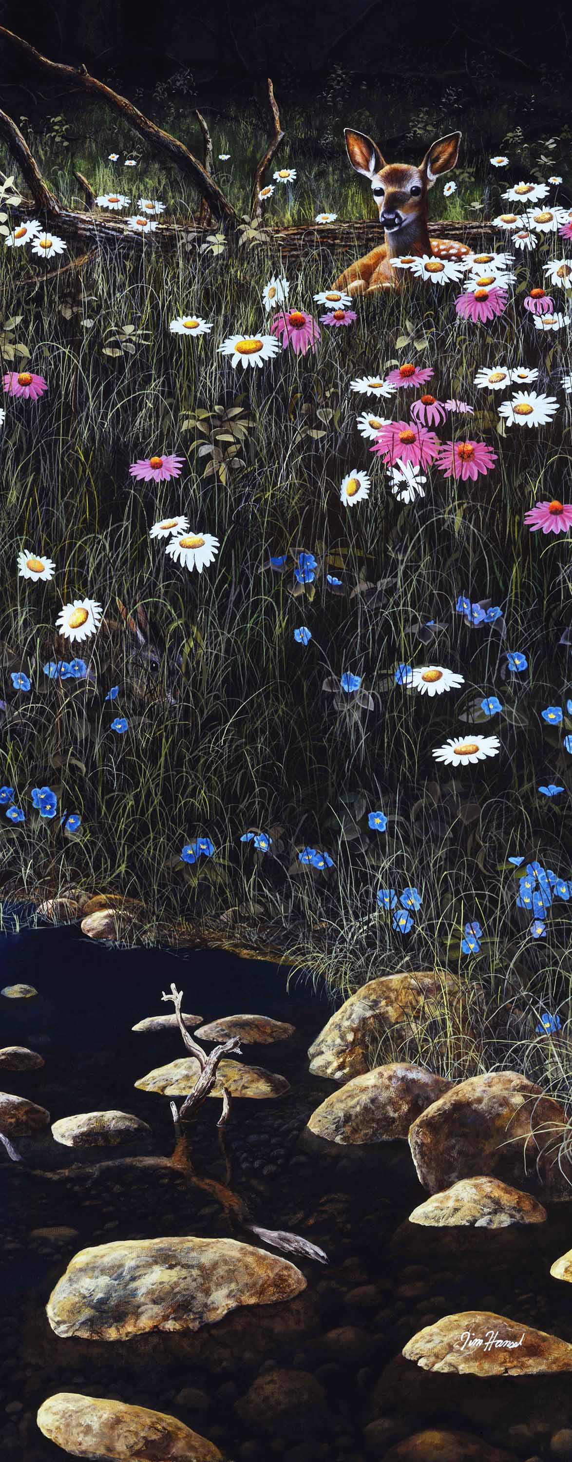 *Original* Forest Friends by Jim Hansel 18" x 46"