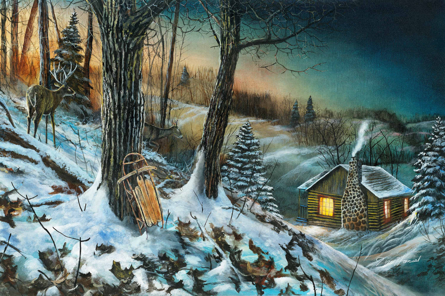 *Original* Frozen Memories by Jim Hansel 36" x 24"