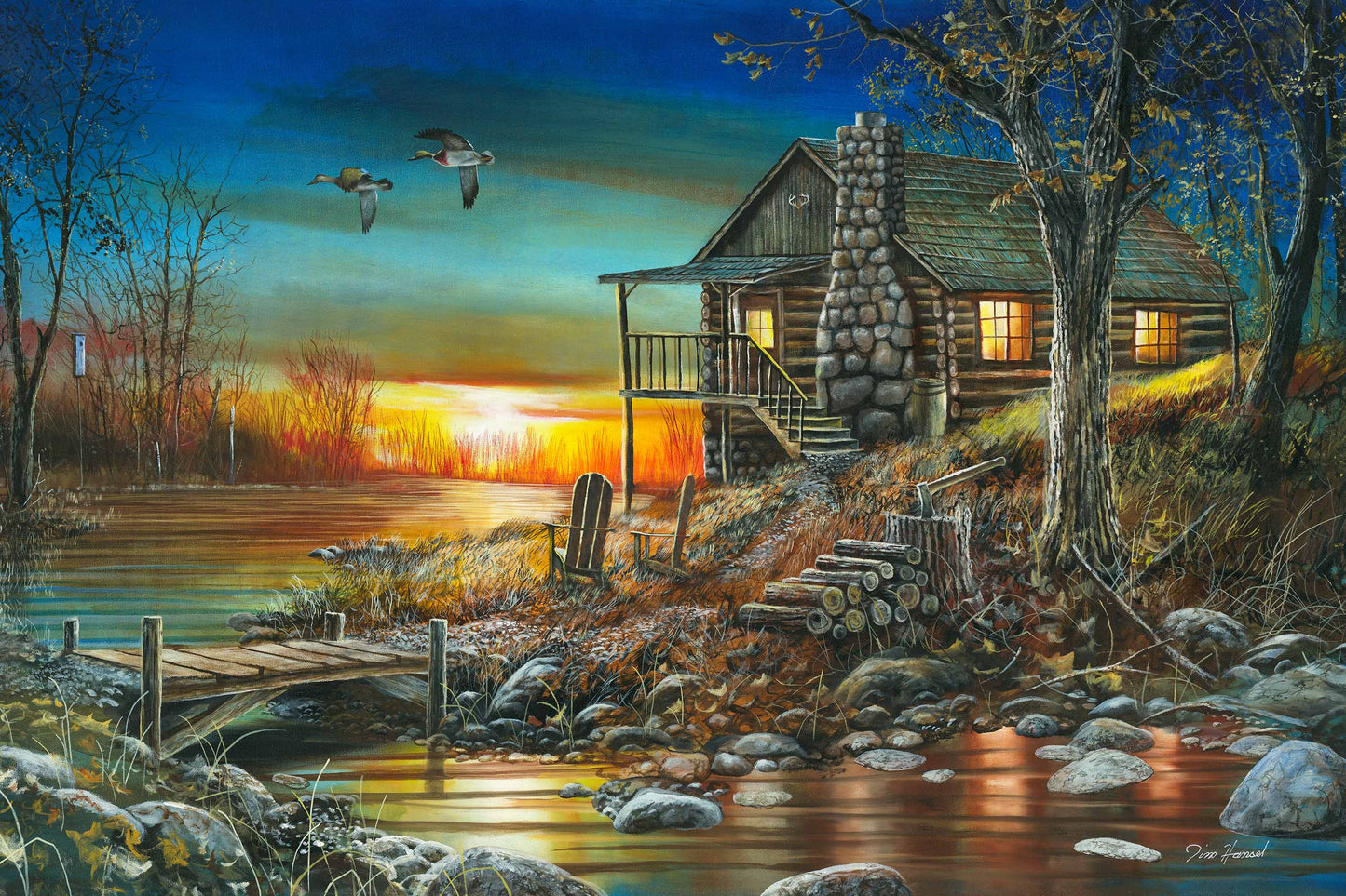*Original* Living The Dream by Jim Hansel 45" x 30"