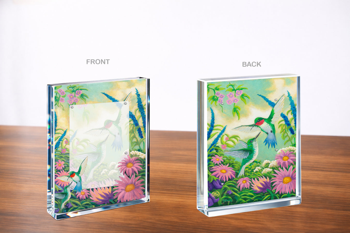 Hummingbirds In Summer Acrylic Wall Art & Home Decor